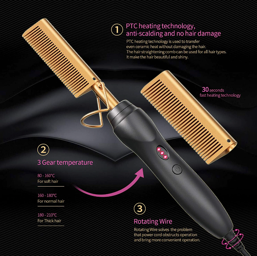 VYRK THE FORGE BRUSH — Heated Beard Straightening Brush