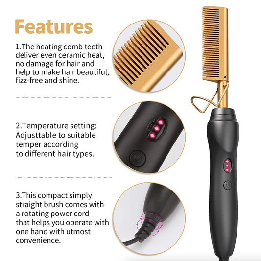 VYRK THE FORGE BRUSH — Heated Beard Straightening Brush