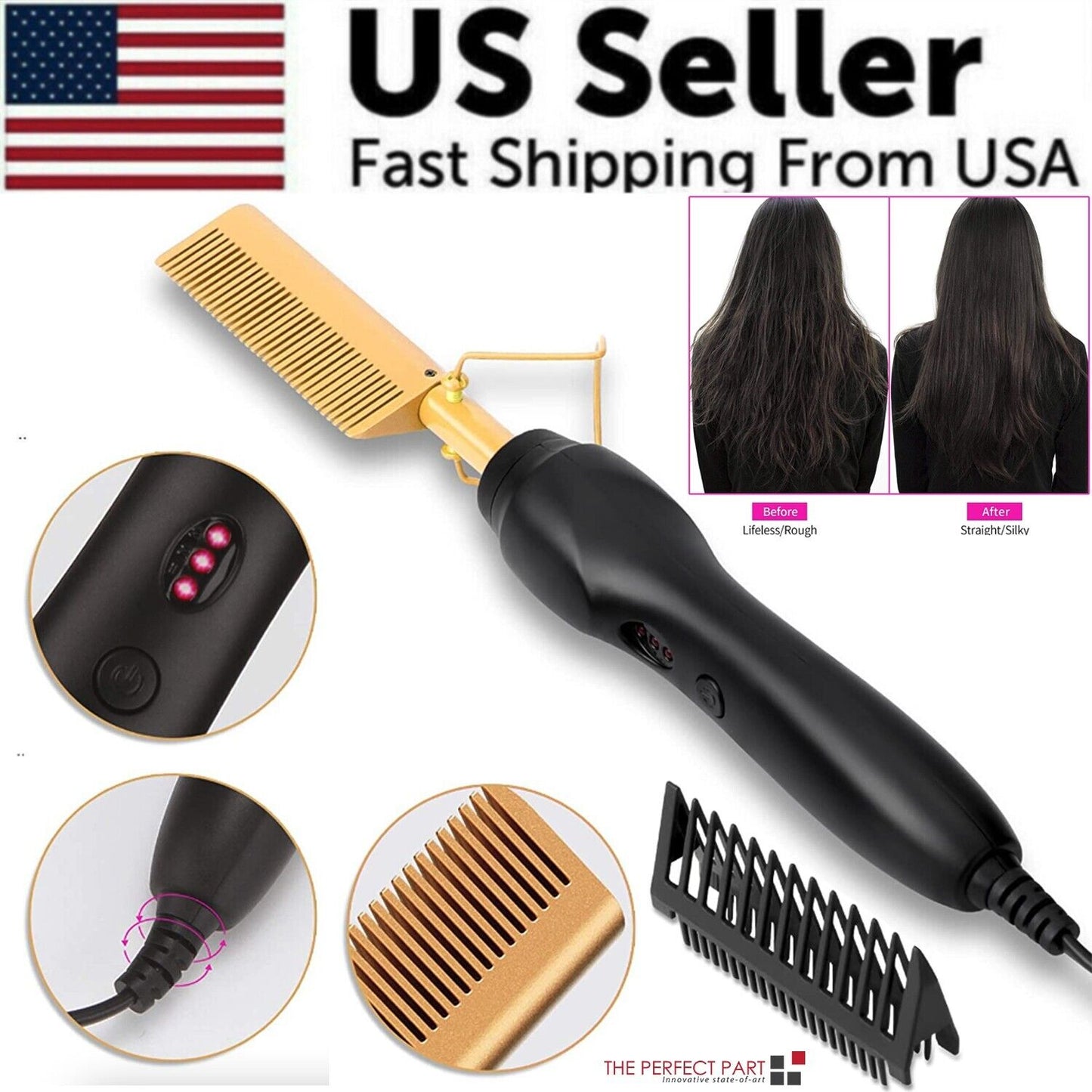 VYRK THE FORGE BRUSH — Heated Beard Straightening Brush